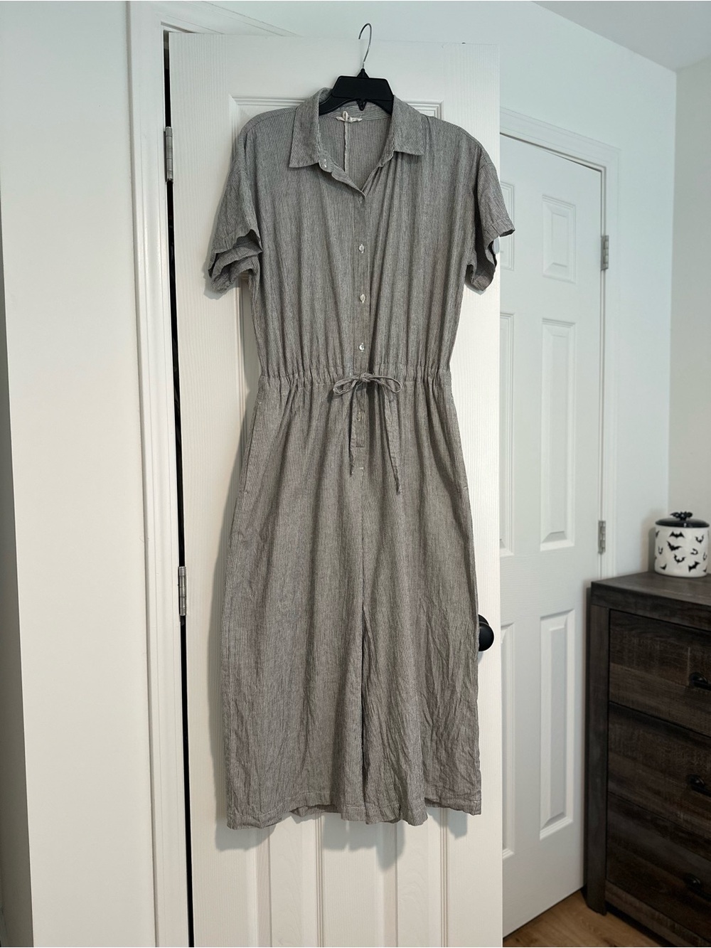 Eileen Fisher Button-Front romper - Picture 2 of 13